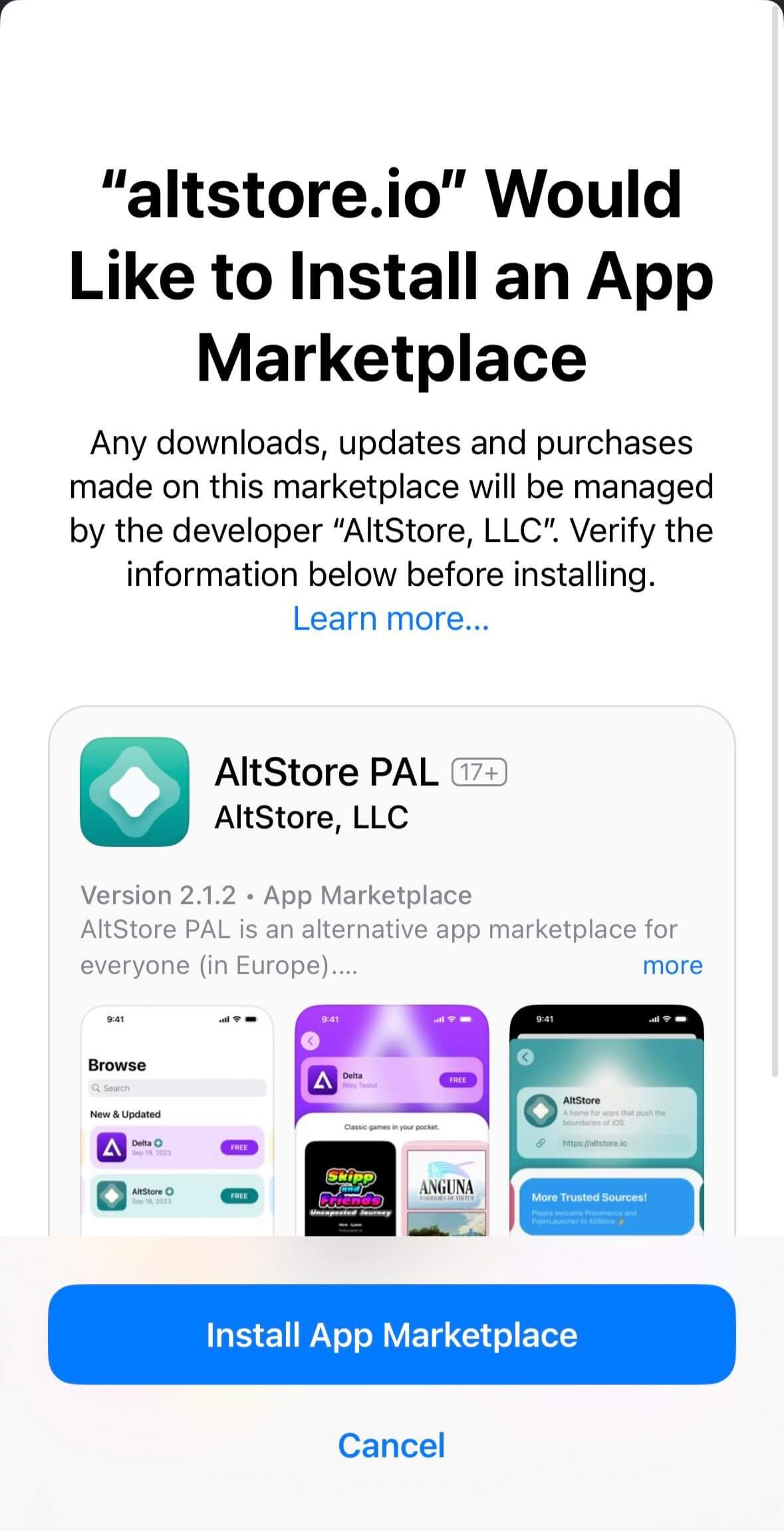 Install AltStore on iPhone