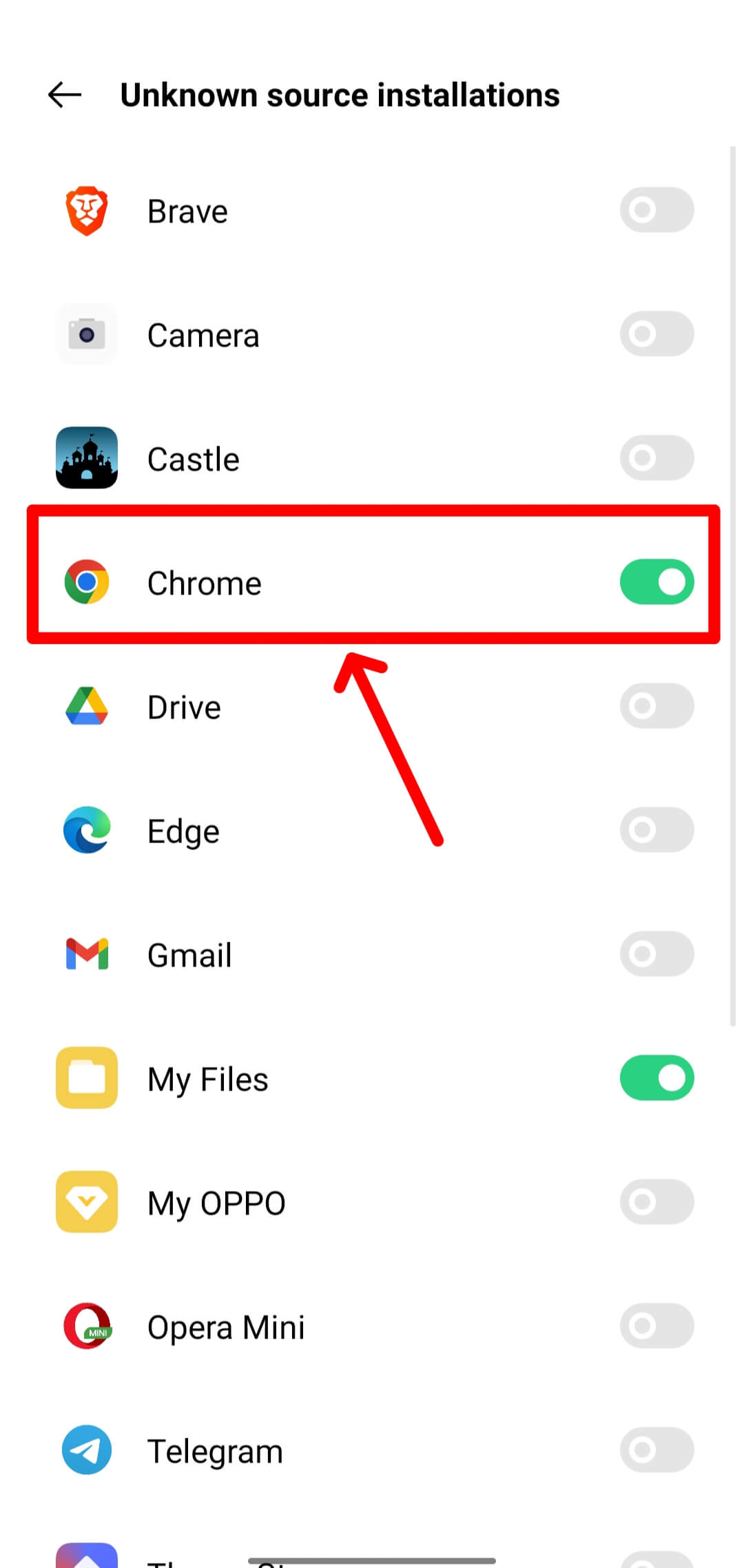 Enable Unknown Sources