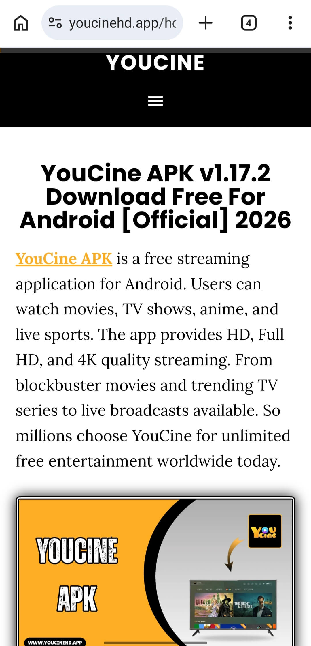 Find Trusted YouCine MOD APK Source