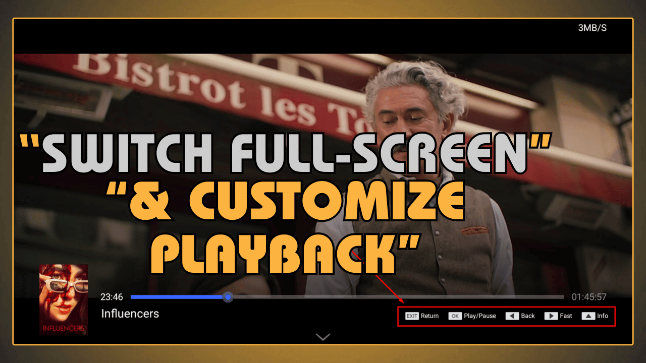 Switch to Full Screen and Customize Playback