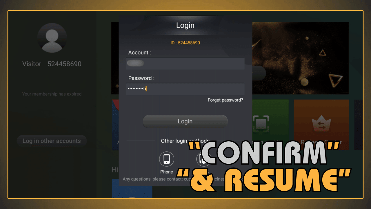 Confirm and Resume