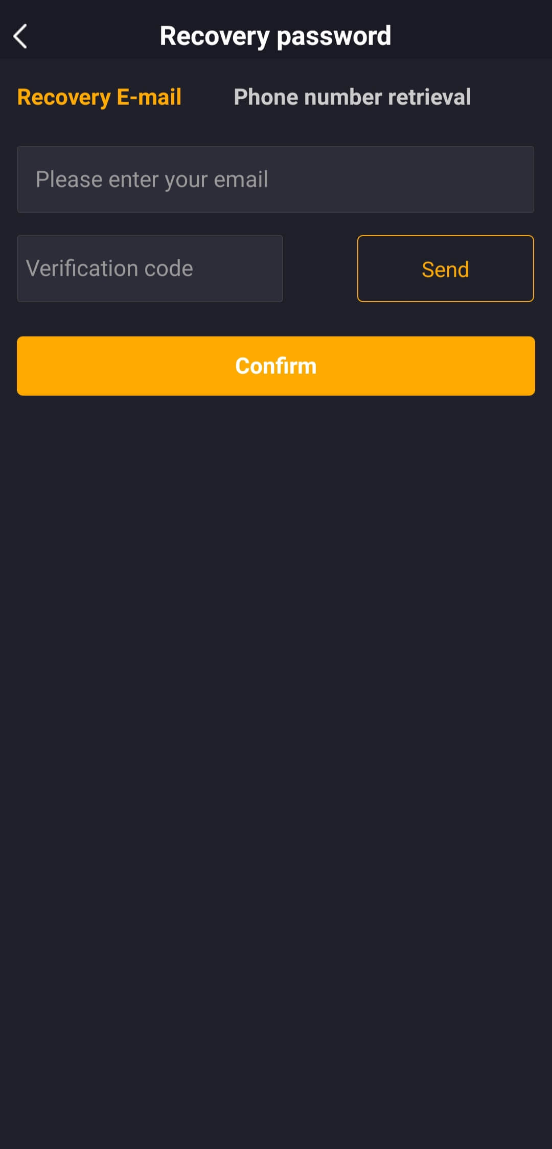 Enter the Registered Email or Phone Number