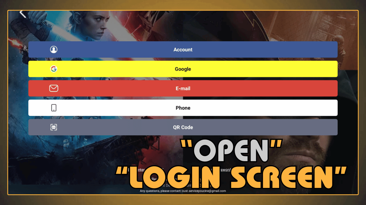 Open the Login Screen